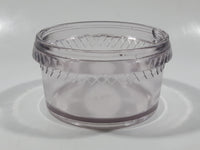 Antique H41 Light Purple Amethyst Diamond Ribbon Pattern 3 3/4" Wide Glass Jar