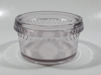 Antique H41 Light Purple Amethyst Diamond Ribbon Pattern 3 3/4" Wide Glass Jar