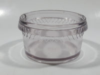 Antique H41 Light Purple Amethyst Diamond Ribbon Pattern 3 3/4" Wide Glass Jar