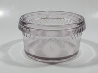 Antique H41 Light Purple Amethyst Diamond Ribbon Pattern 3 3/4" Wide Glass Jar