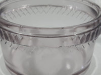 Antique H41 Light Purple Amethyst Diamond Ribbon Pattern 3 3/4" Wide Glass Jar