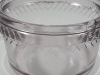 Antique H41 Light Purple Amethyst Diamond Ribbon Pattern 3 3/4" Wide Glass Jar