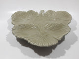 Vintage 1960s Jamar Mallory 10 3/4" x 11 1/2" Large Green Leaf Ceramic Serving Platter Dish