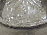 Vintage 1960s Jamar Mallory 10 3/4" x 11 1/2" Large Green Leaf Ceramic Serving Platter Dish