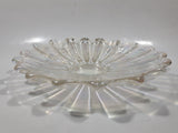 Vintage 1950s Federal Glass Clear Rainbow Iridescent Scalloped Celestial Pattern 9 1/2" Candy Dish Plate