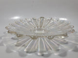 Vintage 1950s Federal Glass Clear Rainbow Iridescent Scalloped Celestial Pattern 9 1/2" Candy Dish Plate