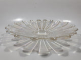 Vintage 1950s Federal Glass Clear Rainbow Iridescent Scalloped Celestial Pattern 9 1/2" Candy Dish Plate