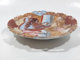 Vintage Japanese Highly Detailed 5 3/4" Hand Painted Plate with Handles