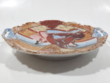 Vintage Japanese Highly Detailed 5 3/4" Hand Painted Plate with Handles