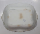 Antique Crown Staffordshire Flower Poppy Themed 10" x 12 1/4" Hand Painted Porcelain Bowl