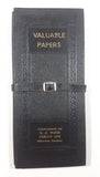 Vintage Fidelity Life Assurance Company "Valuable Papers" Black Vinyl Folder Compliments Of G. E. McFee