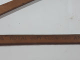 Rare Antique Royal City Cleaners And Dyers New Westminster, B.C. 17 3/4" Wide Wood Clothing Coat Hanger