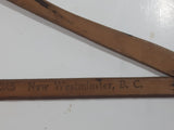 Rare Antique Royal City Cleaners And Dyers New Westminster, B.C. 17 3/4" Wide Wood Clothing Coat Hanger