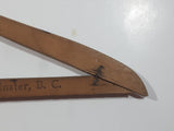 Rare Antique Royal City Cleaners And Dyers New Westminster, B.C. 17 3/4" Wide Wood Clothing Coat Hanger