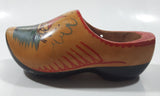 Vintage Holland Dutch Sailboat 7" Long Hand Painted Wood Clog Shoe