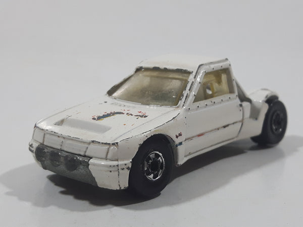 1989 Hot Wheels Peugeot 205 Rallye White #2 "Shell" Die Cast Toy Car Vehicle