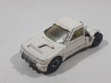 1989 Hot Wheels Peugeot 205 Rallye White #2 "Shell" Die Cast Toy Car Vehicle