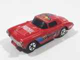 2003 Maisto Marvel Comics '57 Chevrolet Corvette Captain America Marvel Red Die Cast Toy Car Vehicle