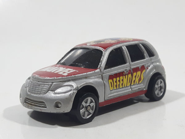 2003 Maisto Marvel Comics Marvel Defenders Chrysler GT Cruiser Silver Grey Die Cast Toy Car Vehicle
