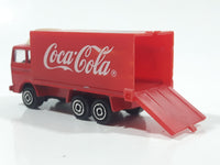Majorette Coca-Cola Coke Soda Pop Delivery Container Semi Truck 1/100 Scale Die Cast Toy Car Vehicle with Opening Rear Door