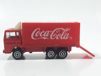 Majorette Coca-Cola Coke Soda Pop Delivery Container Semi Truck 1/100 Scale Die Cast Toy Car Vehicle with Opening Rear Door