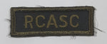 Vintage Royal Canadian Army Services Corps RCASC 3/4" x 2 1/4" Bar Shoulder Fabric Patch Badge