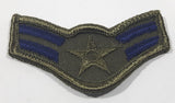 Vintage U.S. Air Force Airman First Class Olive and Blue 1 5/8" x 2 3/4" Fabric Patch Badge Insignia