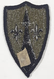 Vintage US Army Theater Army Support Command TASCOM Subdued Black on Olive Green 2" x 3 1/4" Fabric Patch Badge Insignia