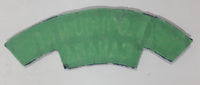 Vintage The Algonquin Regt Canada Yellow Thread on Blue 1 3/4" x 5 1/4" Fabric Patch Badge Insignia