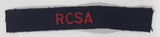 Royal Canadian RCSA Artillery Black with Red Letters 3/4" x 5 1/4" Fabric Patch Badge