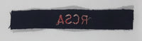 Royal Canadian RCSA Artillery Black with Red Letters 3/4" x 5 1/4" Fabric Patch Badge