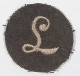 WWII British Army L Meritorious Unit Citation 1 1/2" Fabric Patch Military Badge Insignia