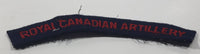 Royal Canadian Artillery Arched Shoulder Title Black with Red Letters 3/4" x 5" Fabric Patch Badge