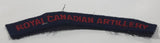 Royal Canadian Artillery Arched Shoulder Title Black with Red Letters 3/4" x 5" Fabric Patch Badge