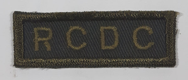 Vintage Royal Canadian Army RCDC Dental Corps 7/8" x 2 1/4" Bar Shoulder Fabric Patch Badge
