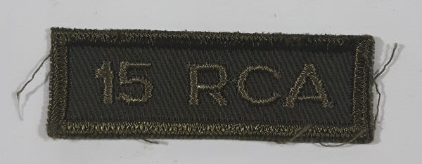 Vintage Royal Canadian Army 15 RCA 15th Artillery Regiment 3/4" x 2 1/4" Bar Shoulder Fabric Patch Badge