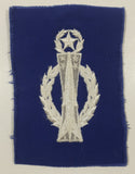 Vintage USAF US Air Force Missile Maintenance White Thread Blue 3 1/8" x 4 3/8" Fabric Patch Badge Insignia