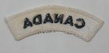 Canadian Army Canada Military Black Thread on White 7/8" x 3" Fabric Patch Badge