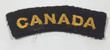 Canadian Army Canada Military Yellow Thread on Black 3/4" x 3" Fabric Patch Badge