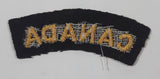 Canadian Army Canada Military Yellow Thread on Black 3/4" x 3" Fabric Patch Badge
