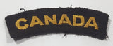 Canadian Army Canada Military Yellow Thread on Black 3/4" x 3" Fabric Patch Badge