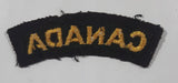 Canadian Army Canada Military Yellow Thread on Black 3/4" x 3" Fabric Patch Badge