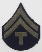 Vintage US Army Technician 5th Grade 3 1/4" x 4" Fabric Patch Badge Insignia