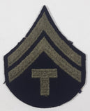 Vintage US Army Technician 5th Grade 3 1/4" x 4" Fabric Patch Badge Insignia