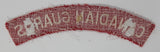 Vintage Royal Canadian Guard White Thread on Red 3/4" x 4 1/2" Fabric Patch Badge Insignia