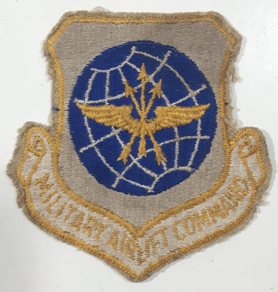 Vintage USAF US Air Force Military Airlift Command 3" x 3" Fabric Patch Badge Insignia