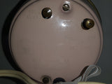 Vintage Westclox Baby Ben Light Pink 3 1/2" Tall Plug In Alarm Clock Made in Canada