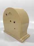 Antique Ivory PY-RA-LIN Eight Day Cream Colored Arched 5" Tall Wind Up Alarm Clock Made in U.S.A.