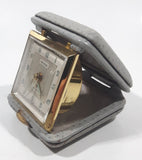 Vintage Rensie Ten Jewels Grey Cased Travel Alarm Clock Made in Germany Crack in Glass