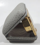 Vintage Rensie Ten Jewels Grey Cased Travel Alarm Clock Made in Germany Crack in Glass